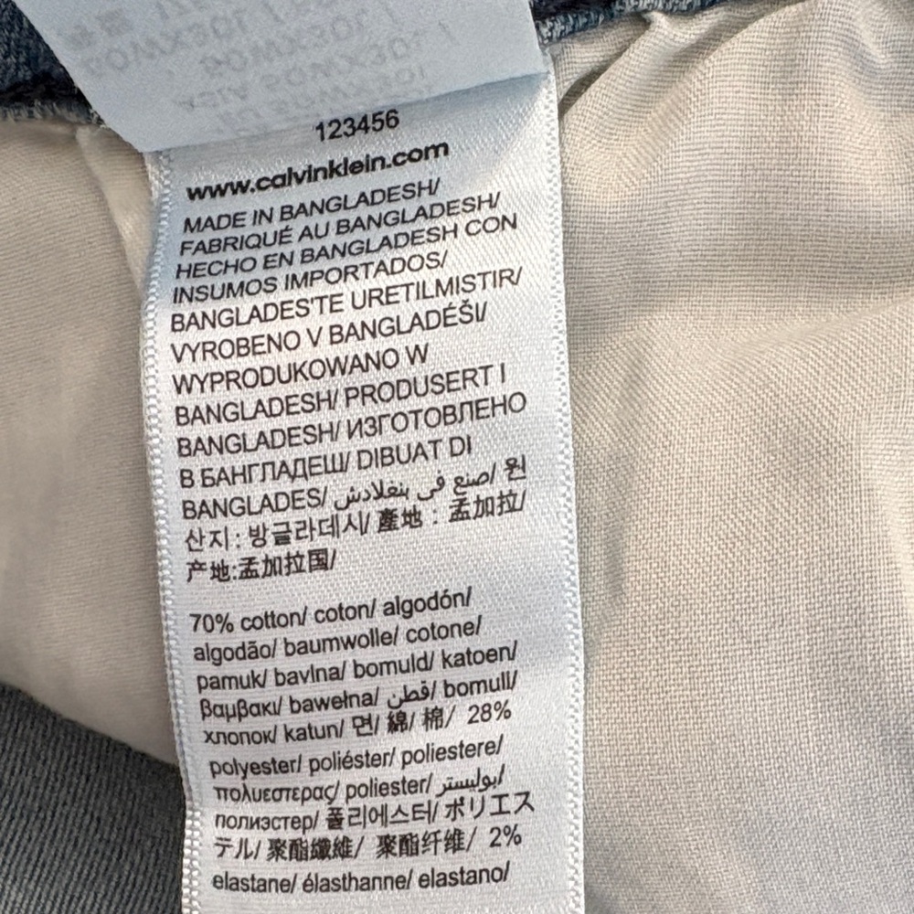Calvin Klein Mid Wash Blue Denim Jeans - Picture 6 of 7